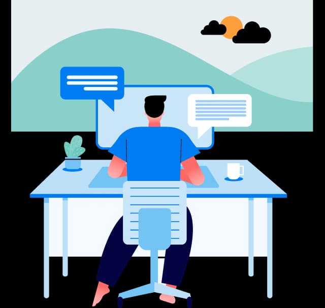 person working on a desk