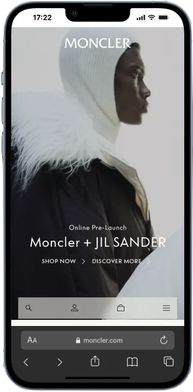 moncler website preview